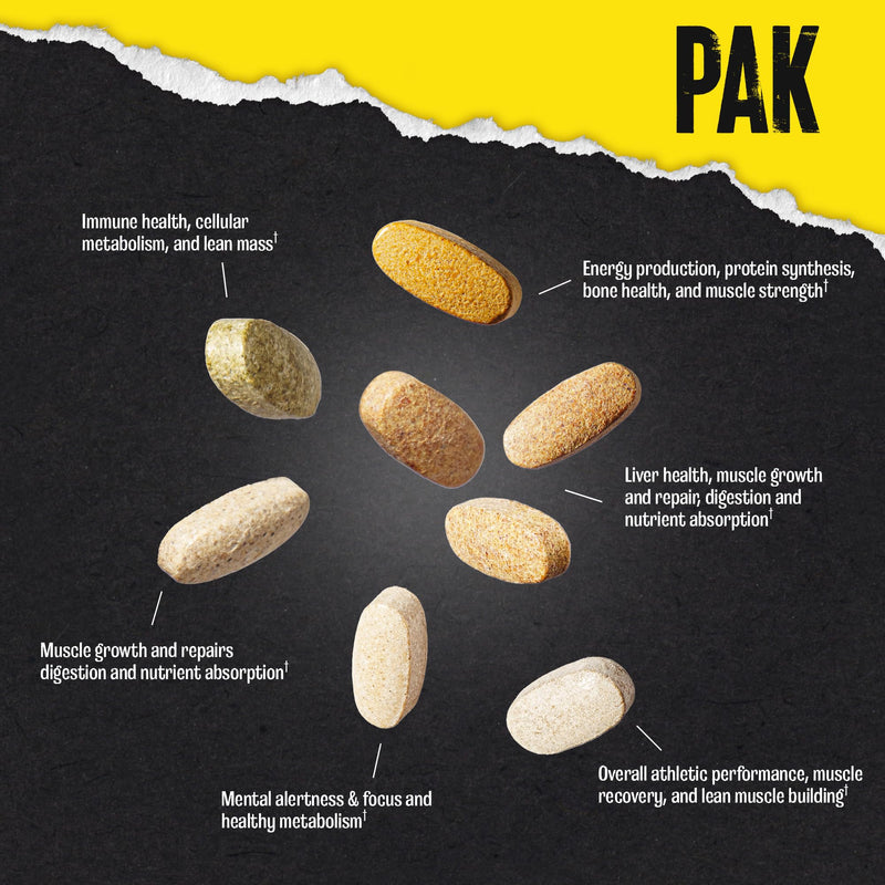 [Australia] - Animal Pak - Convenient Multivitamin for Men & Women Daily All-in-One Vitamin & Supplement Pack - Zinc, Vitamins C, B, D, Amino Acids, and Immune Support - Sports Nutrition Performance - 44 Count 44 Count (Pack of 1) 