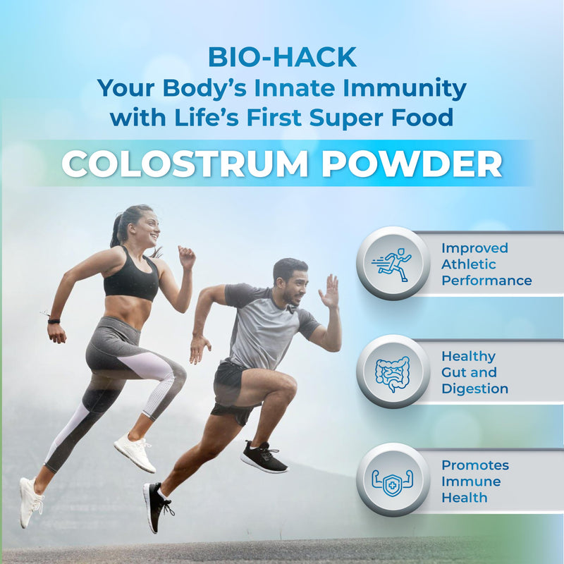Wellness Extract Bovine Colostrum Powder Rich in Protein & Lactoferrin- The True Certified Supplement for Immune Support, Gut Health, Muscle Growth - 60g 60g (pack of 1)