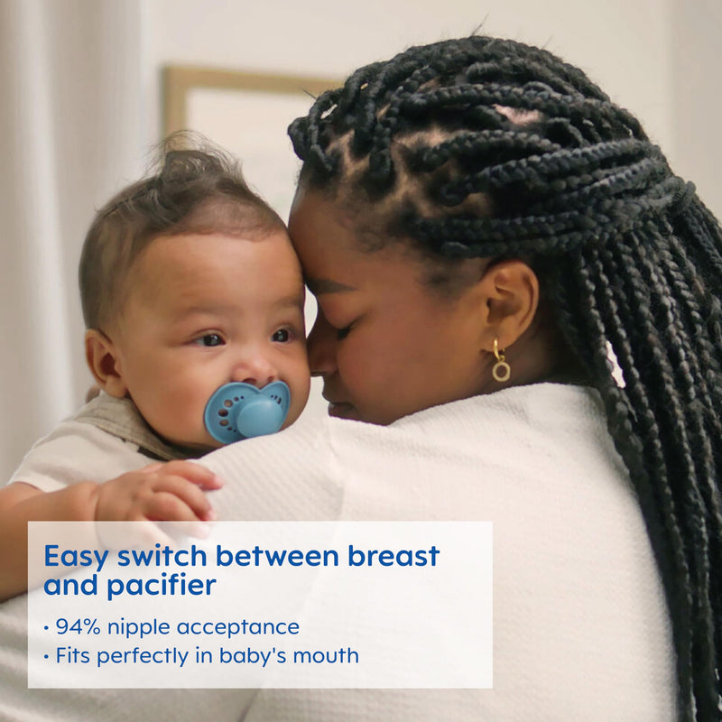 [Australia] - MAM Day & Night Pacifiers, Glow in The Dark Pacifier for Breastfed Babies, Nipple Shape Helps Promote Healthy Oral Development, BPA-Free Silicone Nipple, Easy to Clean, 16+ Months, 4 Count, Unisex Teal / Pale Mint / Sky 4 Count (Pack of 1) 