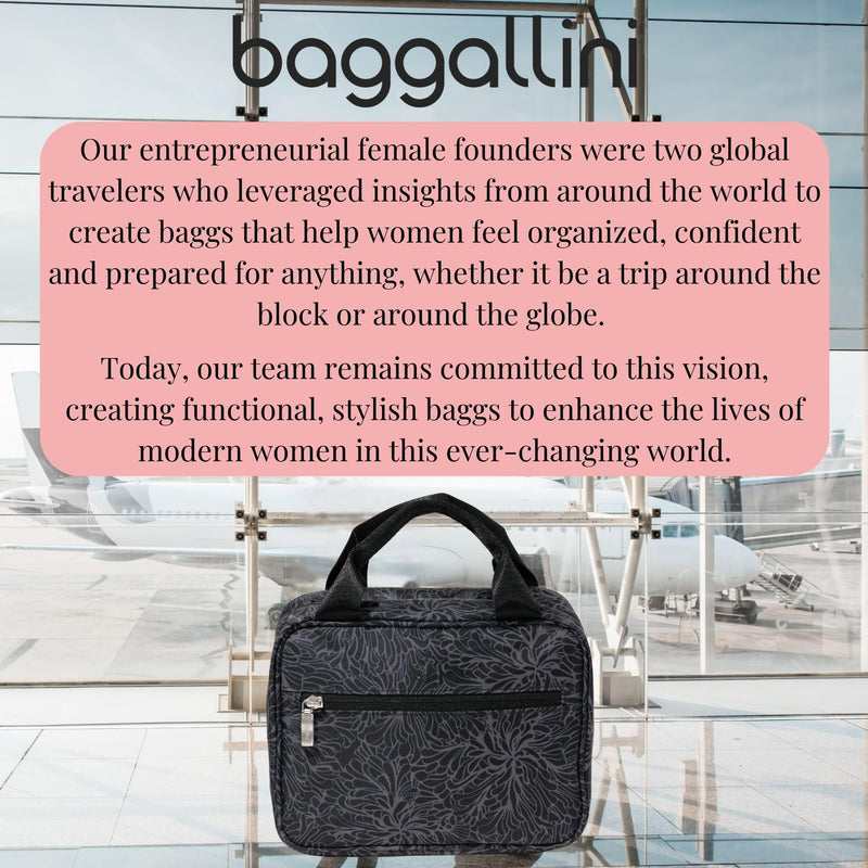 Baggallini Hanging Travel Toiletry Kit One Size Midnight Blossom Print