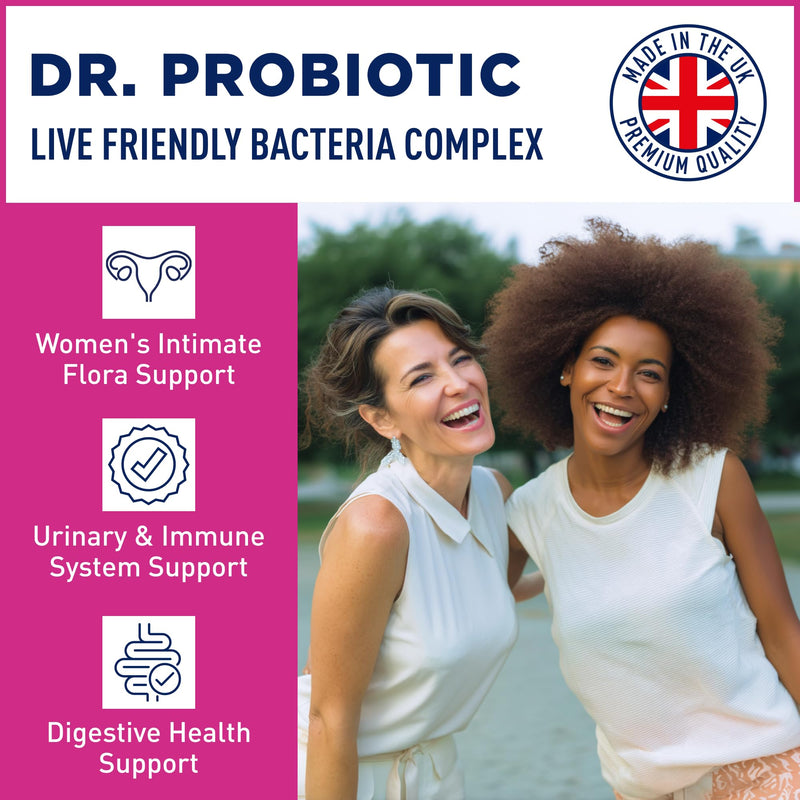Sense of Life Dr. Probiotic Complex for Women's Health, 30 Capsules – 30 Billion CFU – Probiotics & Prebiotics, D-Mannose & Cranberry - Supports Women's Intimate Flora, Gut & Urinary Health