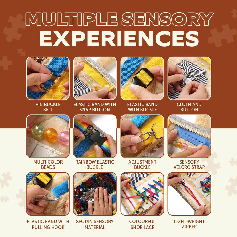 [Australia] - VonNova Fidget Blanket - Dementia Products for Elderly - Fidget Blanket for Adults with Dementia - Alzheimers Activities - Lap Blankets for Elderly - Busy Board 