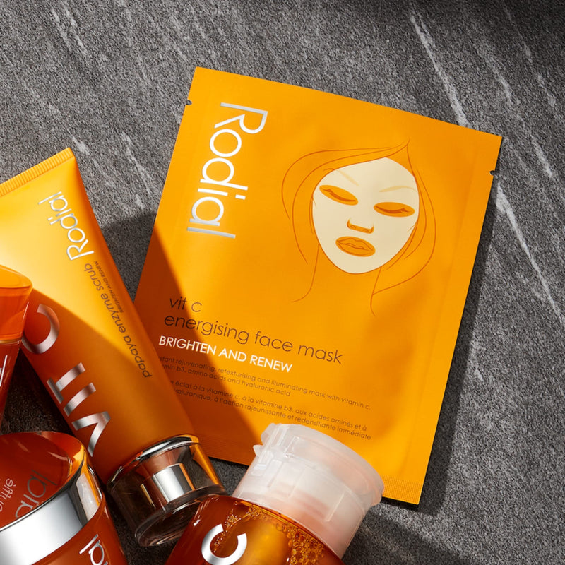 Rodial Vit C Energising Sheet Masks,0.67 Fl Oz (Pack of 4) 1 count (Pack of 4)