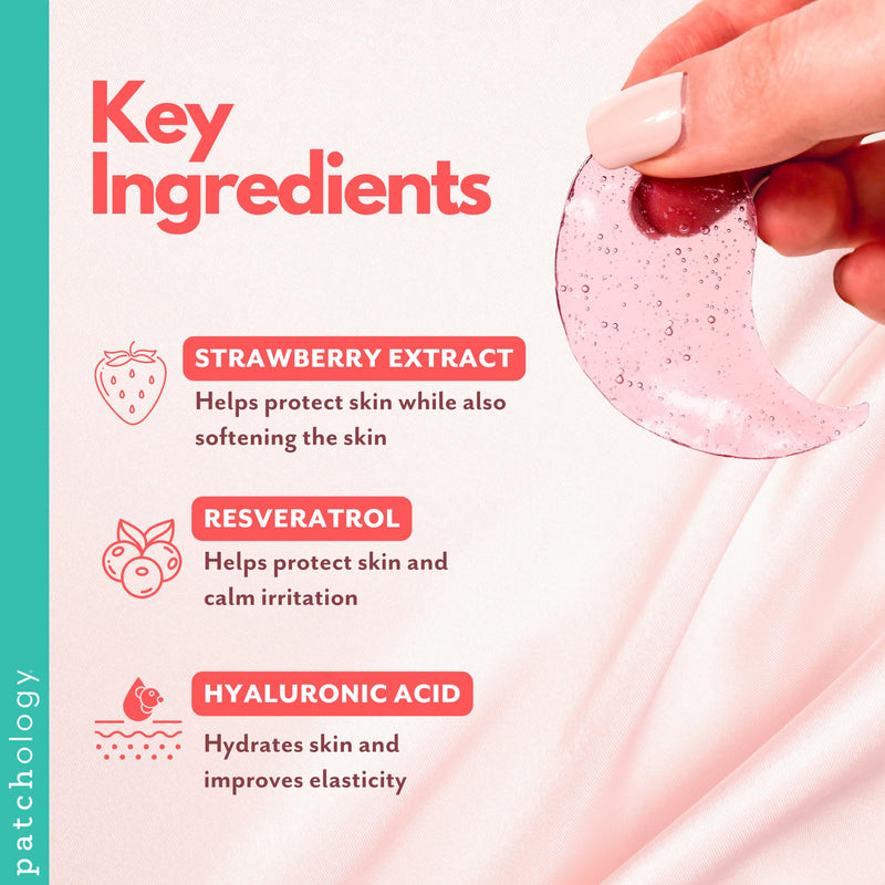 [Australia] - Patchology Hydrating Under Eye Patches for Dark Circles, Serve Chilled Hyaluronic Acid Serum Under Eye Mask protects and softens skin, Rose Eye Mask Skincare Treatment (5 Pairs) 