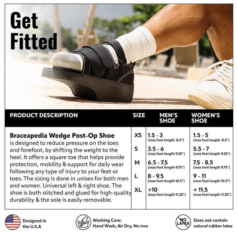[Australia] - Wedge Post-Op Shoe, Medical Offloading Shoes for Toe Injuries, Surgical and Orthopedic Boot for Foot, Plantar Fasciitis, Bunion, Hammertoe, Broken Toe Support for Men and Women, Size XL X-Large 
