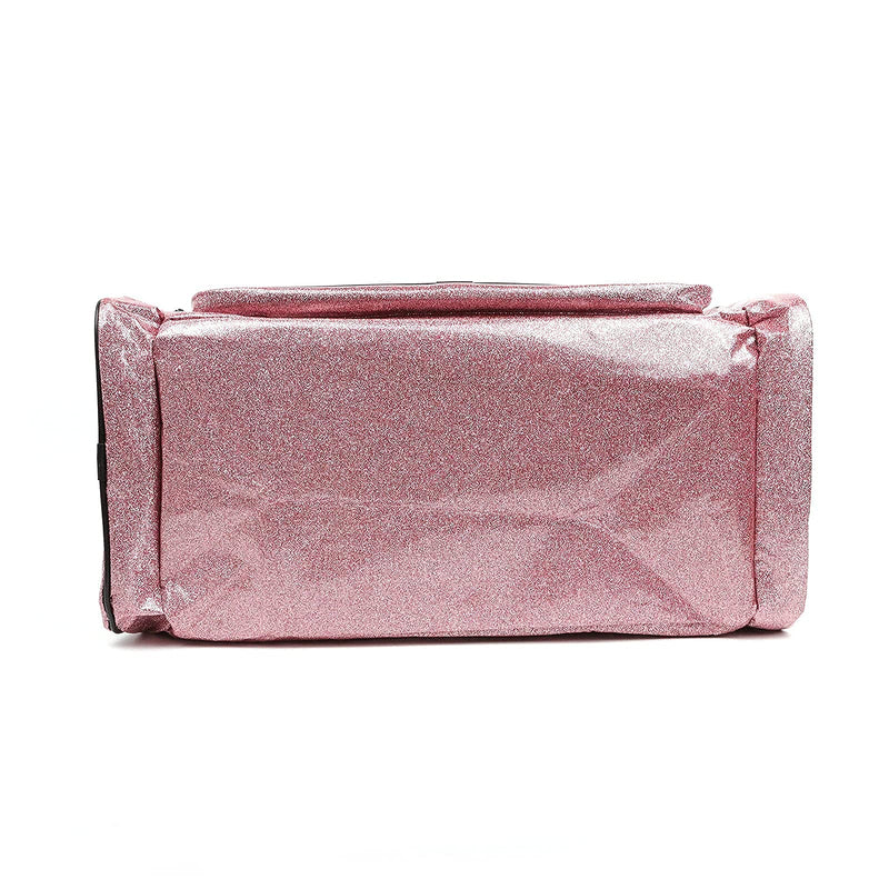 Spennanight Bag Reinforced Portable Wap Loading Glitter Duffle Bag Gym Travel Bags Luggage Overnight Bag for Women Pink