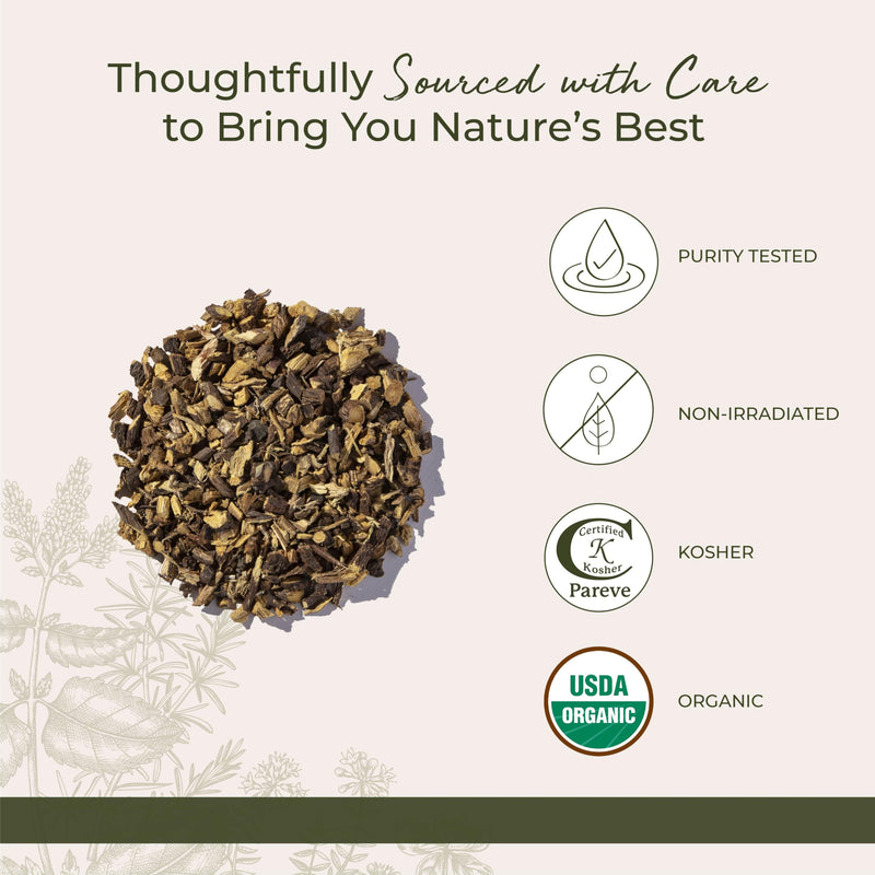 [Australia] - Starwest Botanicals Organic Dried Licorice Root - Herb for Loose Leaf Tea Blends, Candy, & Baked Goods, Cut & Sifted, Certified Kosher, Non-GMO - Bulk 1 lb Bag 