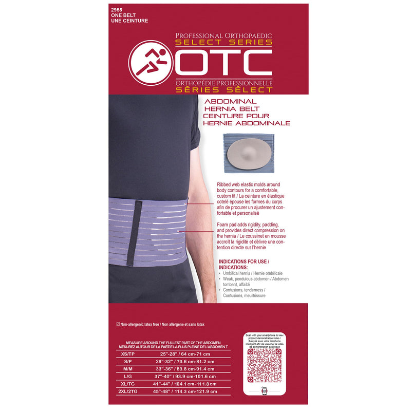 OTC Hernia Belt, Abdominal Umbilical Treatment, Select Series, Large Large (Pack of 1) Grey