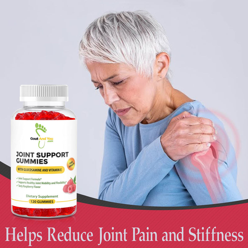 [Australia] - 120 Extra Strength Joint Support Chewable Gummies with Glucosamine & Vitamin E - Natural Joint & Flexibility Support 