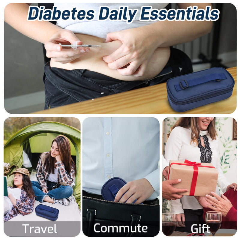 [Australia] - Insulin Vial Cooler Travel Case,Diabetes Carrying Insulated Bag for Supplies Keep Medicine Cool,Diabetic Small Bottle Protector Kit for Storage,Portable Mini Pack with Protective Ice Brick Small--Fits Vial 