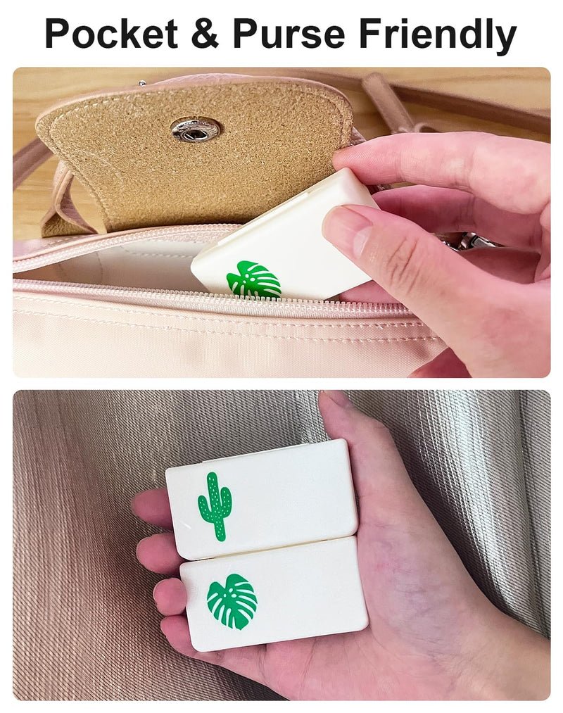5 Pack Small Pill Organizer, Portable Travel Pill Case with 3 Compartments, BPA-Free Pill Box for Purse, Pocket, Daily Vitamins and Pills