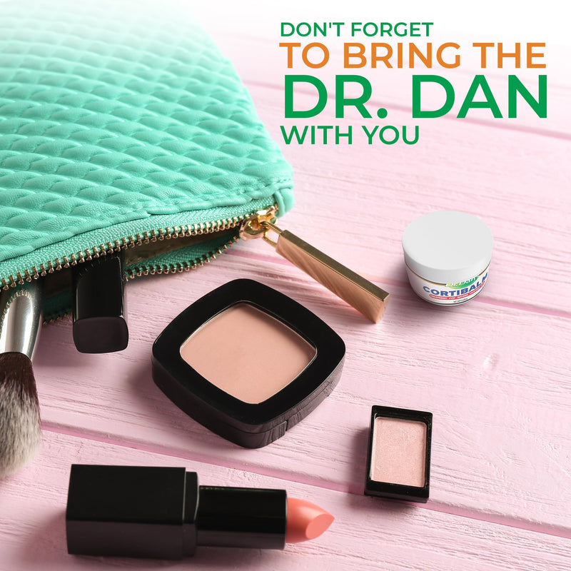 Dr. Dan's Cortibalm 1-Pack Healing Lip Balm Jar for Severely Chapped Lips | Healing Lip Balm Jar w/ 1% Hydrocortisone, Beeswax & Vitamin E Lip Repair, Chapped Dry Lips, Moisture & Hydrating Formula