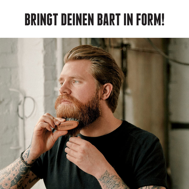 [Australia] - Beard brush · BROOKLYN SOAP COMPANY · Brush with vegan bristles - for daily beard care for a 3-day beard or full beard · Beard brush as a gift for men and for travel ✓ 