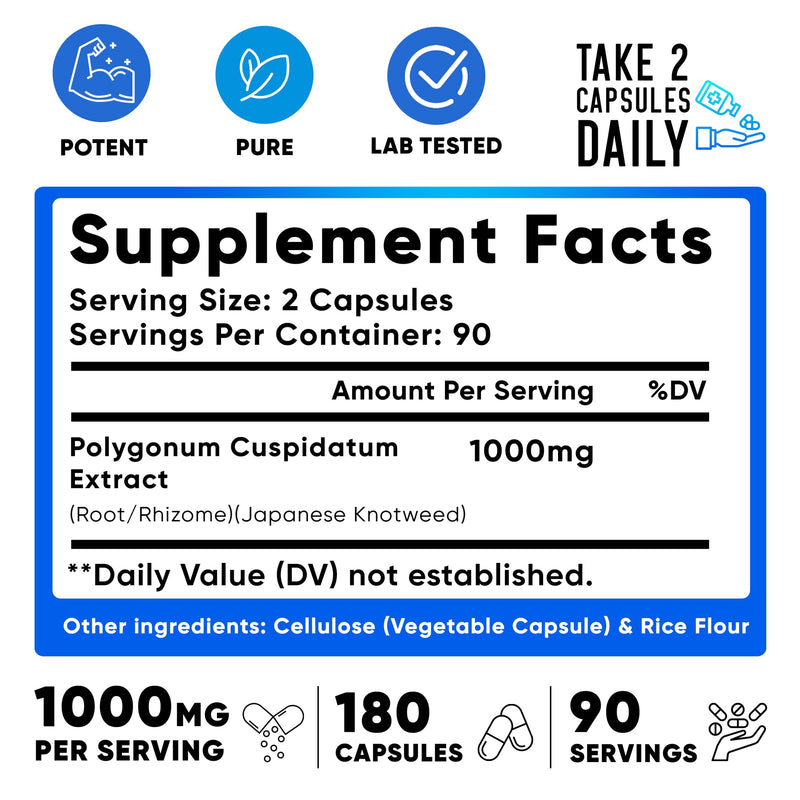 [Australia] - We Like Vitamins Resveratrol 1000mg per Serving - 180 Easy to Swallow Veggie Capsules - Natural Resveratrol Supplement 1000mg - Antioxidant Supplement Helps Support Anti-Aging and Immune System 180 Count (Pack of 1) 
