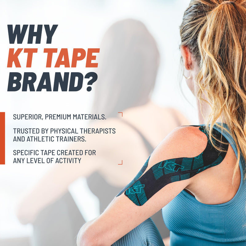 [Australia] - KT Tape, Pro Ice, Menthol Infused Kinesiology Tape, 20 Count, 10" Precut Strips, Black 