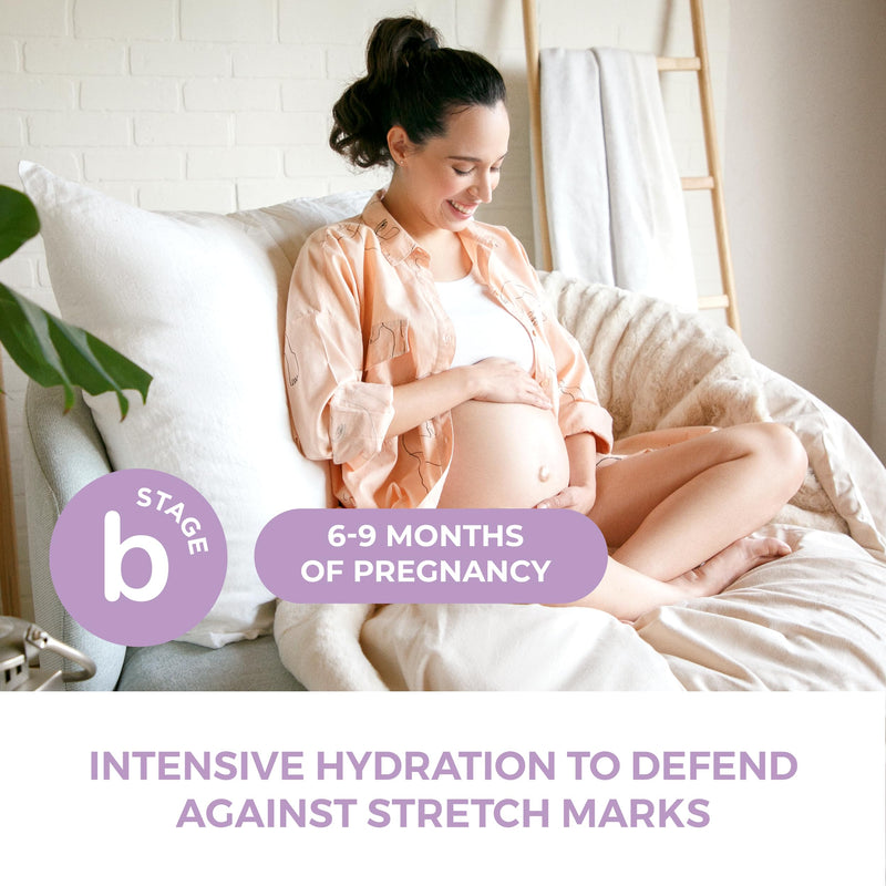[Australia] - Leska Maternity Cream 2-Pack | STAGE B: HYDRATE Stretch Mark Defense Belly Cream & Butter (Pregnancy Months 6-9) | Part of a Complete 3 Part Pregnancy Skin Care System (4-4.93oz) 4-6 Months, Belly Butter & Cream 2-Pack 