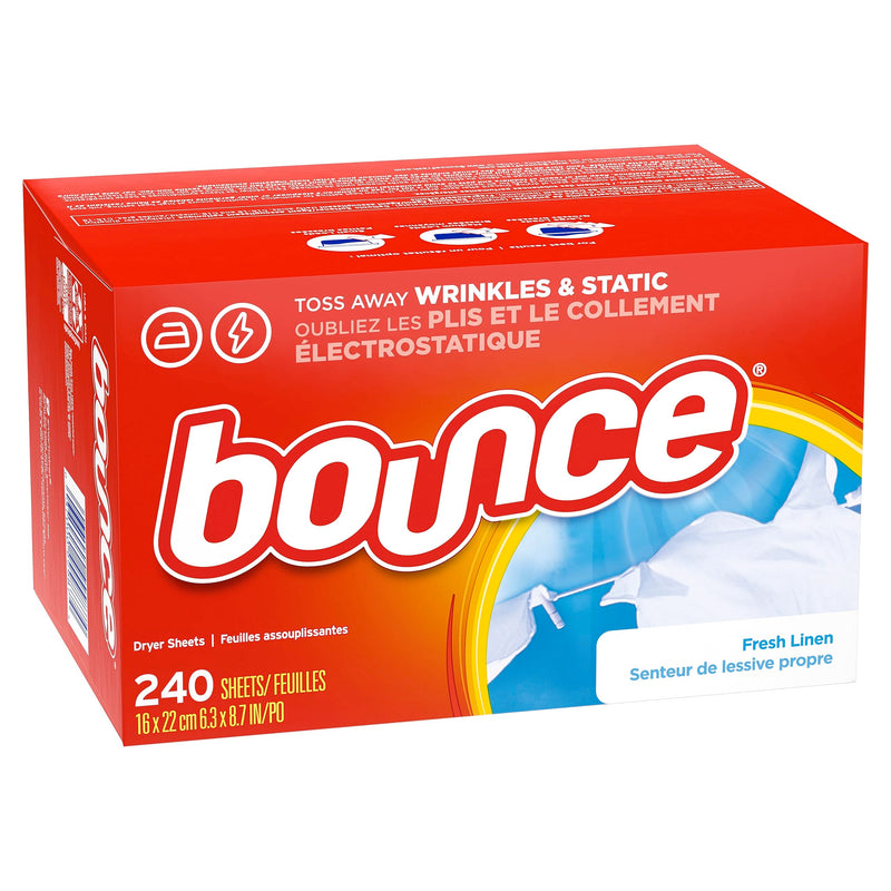 [Australia] - Bounce Dryer Sheets Laundry Fabric Softener, Fresh Linen Scent, 240 Count 240 Count (Pack of 1) 
