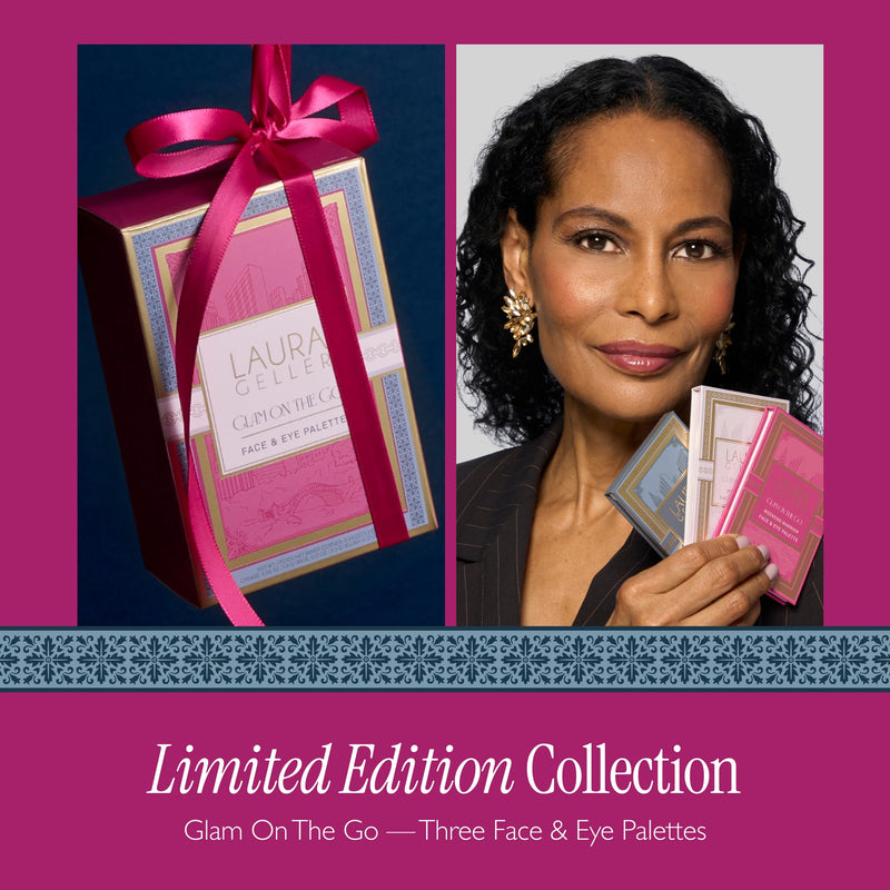 [Australia] - LAURA GELLER NEW YORK Glam On the Go Eyeshadow & Blush Palettes - Each Set Includes Three Palettes - Ready for Gifting - Easy to Use Makeup for Mature Skin 