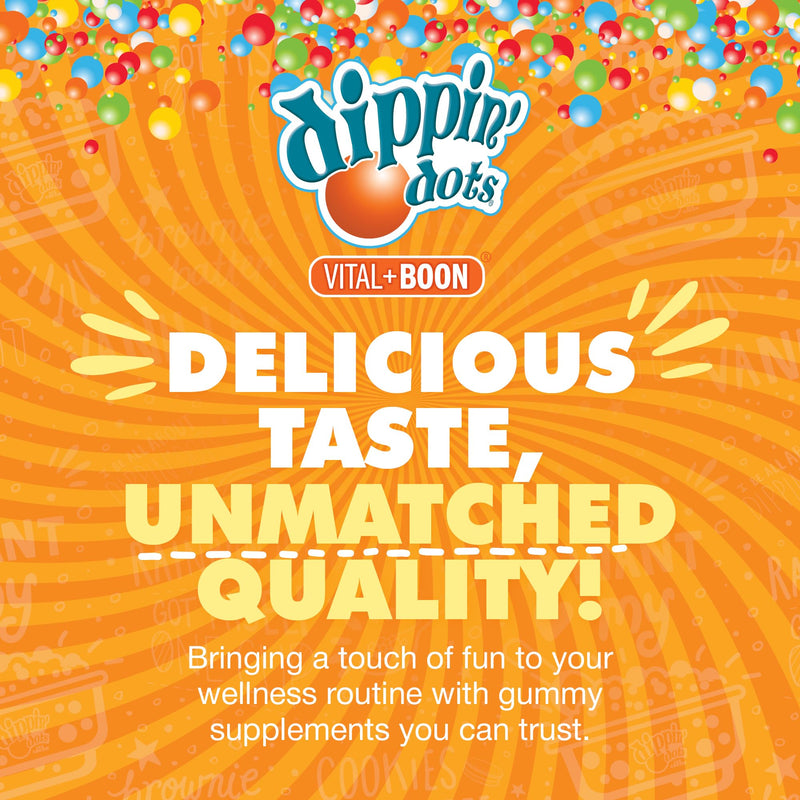 Dippin' Dots Vitamin C Gummies for Adults, 250mg Orange Creme (60 Ct) | Orange Creme vitamin C supplement gummies for daily immune support; maximum strength, vegetarian, whole family, 60-count. 60 Count (Pack of 1)