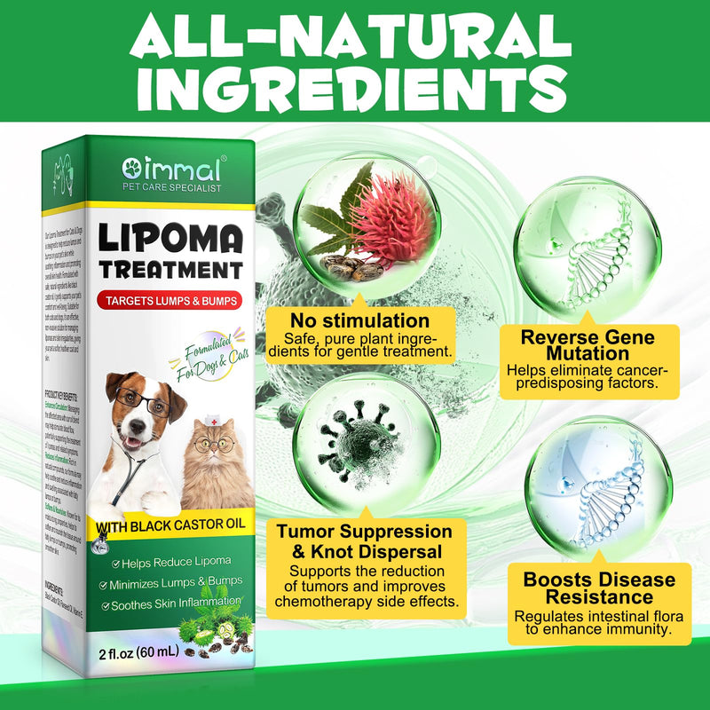 Buddy Guard for Dogs Lumps and Bumps 2 fl.oz, Lipoma Treatment for Dogs Cats, Soften Fatty Lumps & Bumps in Dogs, Castor Oil for Dogs, Mushroom Supplements Lipoma Reduction, Immune Support - PawsPlanet Australia