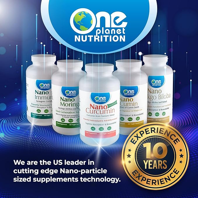 [Australia] - Nano Curcumin 500 mg, Turmeric Curcumin Water Soluble Supplements, Nanoparticle-encapsulated Curcumin, Better Absorption,Non-GMO, Turmeric Capsules - 60 Veggie Capsules Curcumin 500mg 60c 
