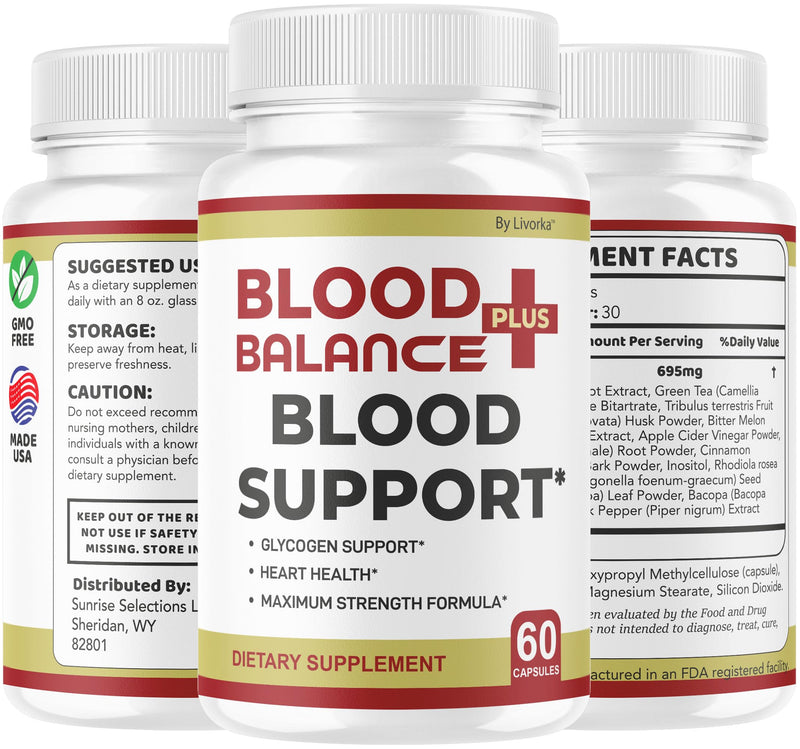 (2 Pack) BloodBalance Plus Capsules - Official BloodBalance Plus Support Supplement Premium Pills All Natural Advanced Formula Multivitamin for Overall Health & Wellness, 120 Capsules for 2 Months