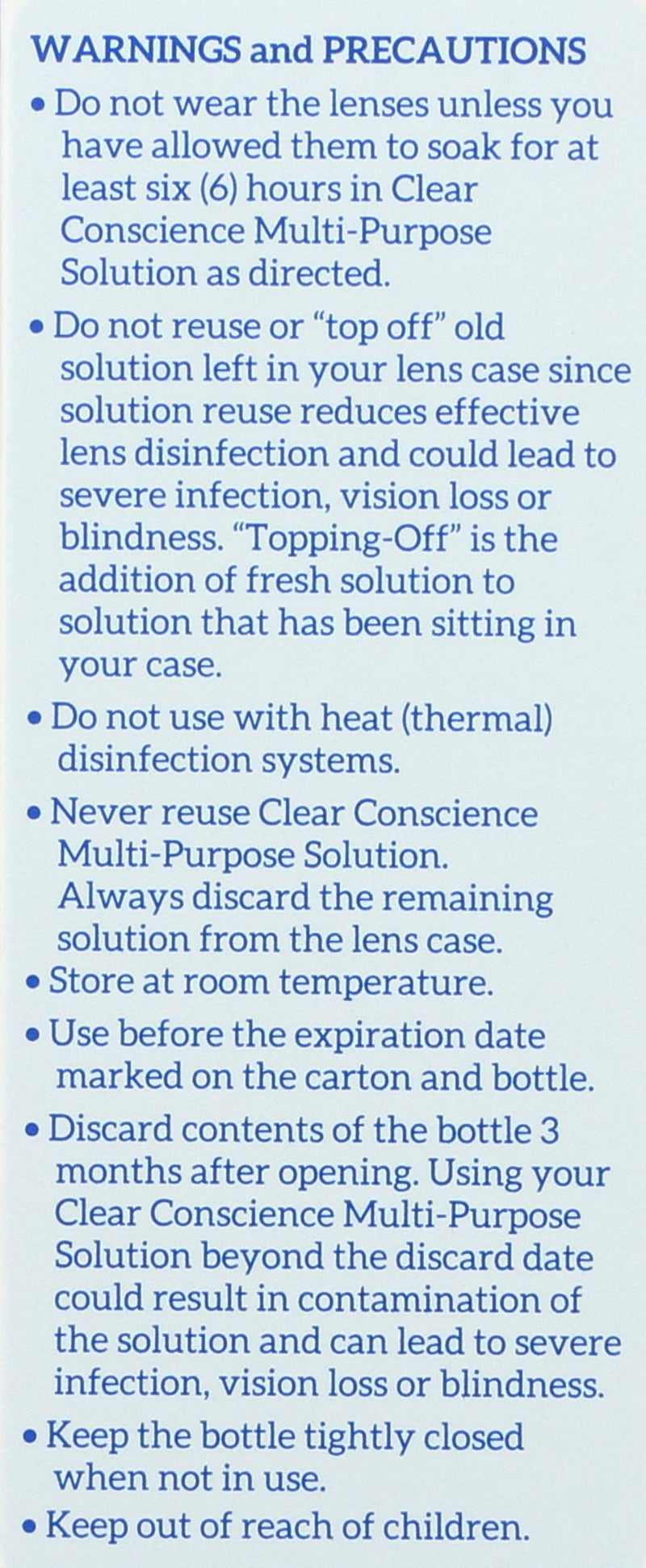 [Australia] - Cruelty-Free Multi-Purpose Contact Lenses Solution - Travel Size Contact Lens Solution, Mild Contact Solution for Contact Lenses, Cleans & Conditions Eye Contacts by Clear Conscience, 3 Fl oz 