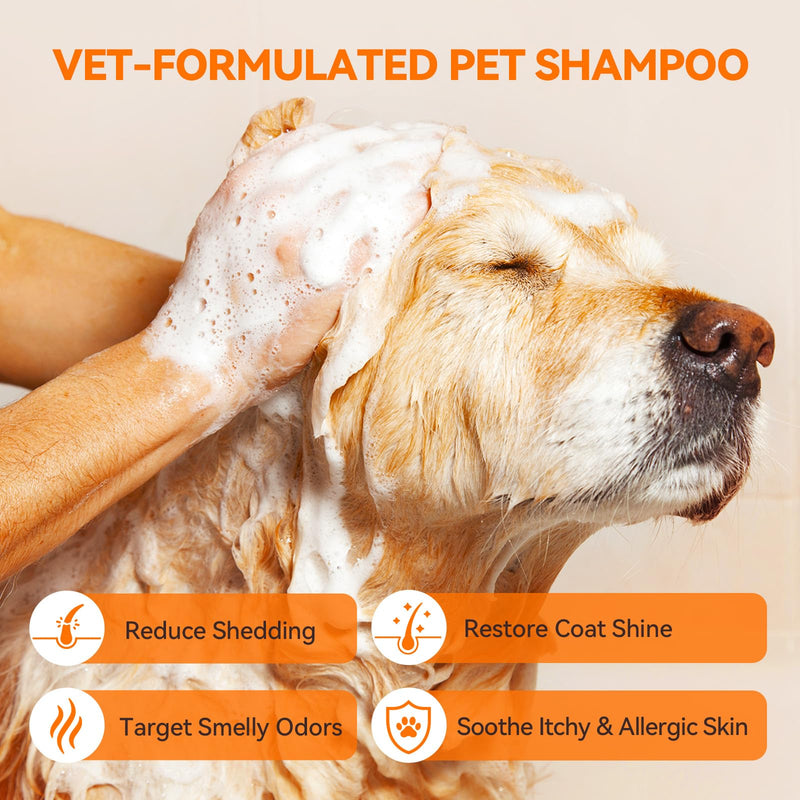 Dog Shampoo for Itchy Skin Relief, Herbal Hypoallergenic Dog Shampoo for Smelly Dogs and Cats, Sensitive & Dry Skin, Dog Hot Spot, Greasy, Red and Inflammation Skin, 8oz BANOV Shampoo 8oz - PawsPlanet Australia