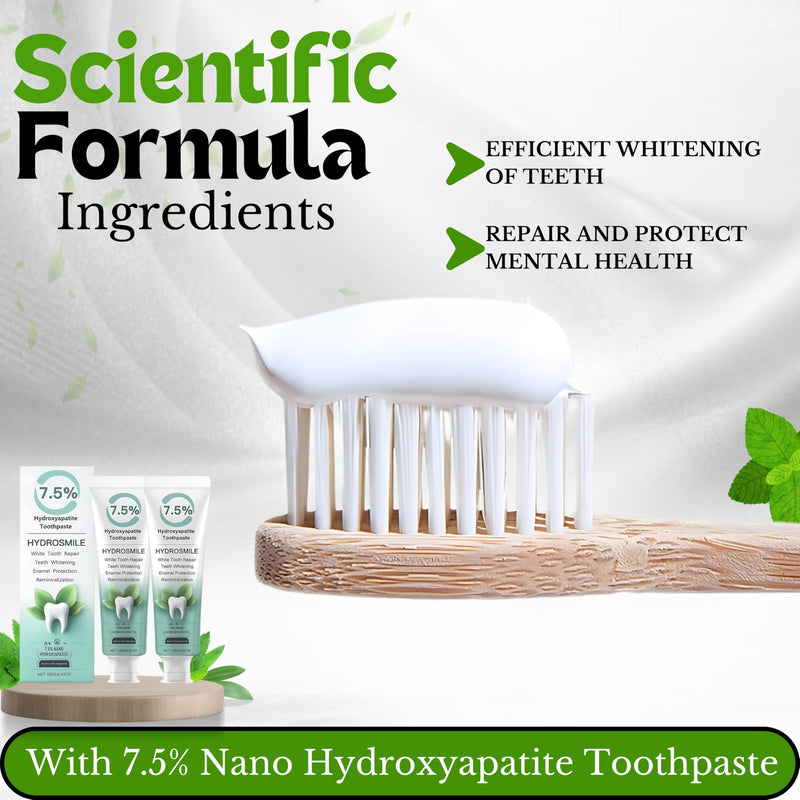 [Australia] - Hydroxyapatite Toothpaste – Nano Hydroxyapatite, Fluoride Free for Adults, Non Fluoride Formula for Enamel Repair & Sensitive Teeth, Mint Flavor, Pack of 2 (120g Each) 