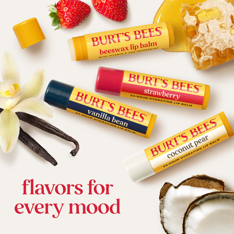 Burt's Bees Lip Balm, Vanilla Bean, Lip Moisturizer With Responsibly Sourced Beeswax, Tint-Free, Natural Conditioning Treatment, 1 Tube, 0.15 oz. 1 Count (Pack of 1)