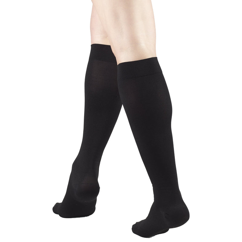 [Australia] - Truform Surgical Stockings, 18 mmHg Compression for Men and Women, Knee High Length, Closed Toe, Black, Medium Medium (1 Pair) 