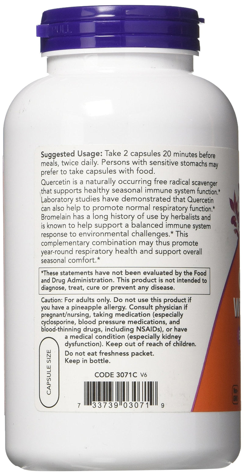 Now Foods Quercetin with Bromelain 240 VCaps 240 Count (Pack of 1)
