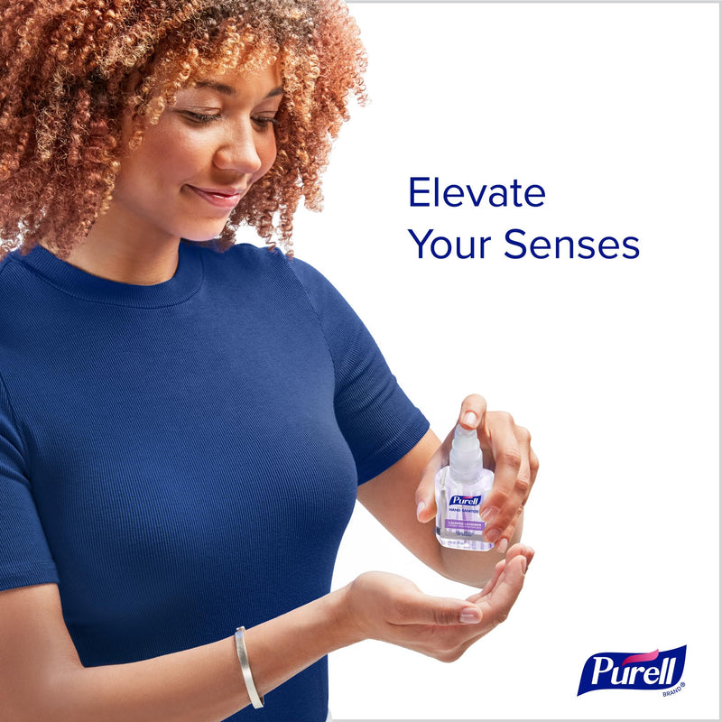 [Australia] - Purell Advanced Hand Sanitizer Gel Infused with Essential Oils, Calming Lavender, 2 fl oz Travel-Size Pump Bottle (Pack of 6), 3905-04-EC 