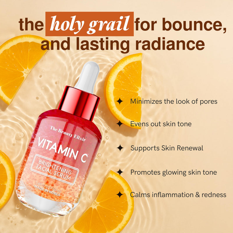 The Beauty Elixir Vitamin C Serum For Face – Dermatologist Tested, Anti Aging, Korean Skin Care – Targets Dark Spots, Revitalizes Dull, Tired Skin For Smoother Look – Vegan, Clean Beauty- 1.69 Fl. Oz.