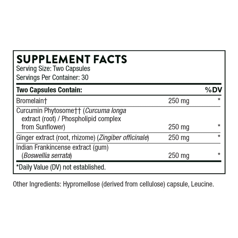 [Australia] - THORNE Phytoprofen - Botanical Blend of Ginger, Boswellia, and Curcumin - Supports Healthy Cytokine Balance and Healing After Injury or Surgery - Gluten-Free, Soy-Free, Dairy-Free - 60 Capsules Standard Packaging 