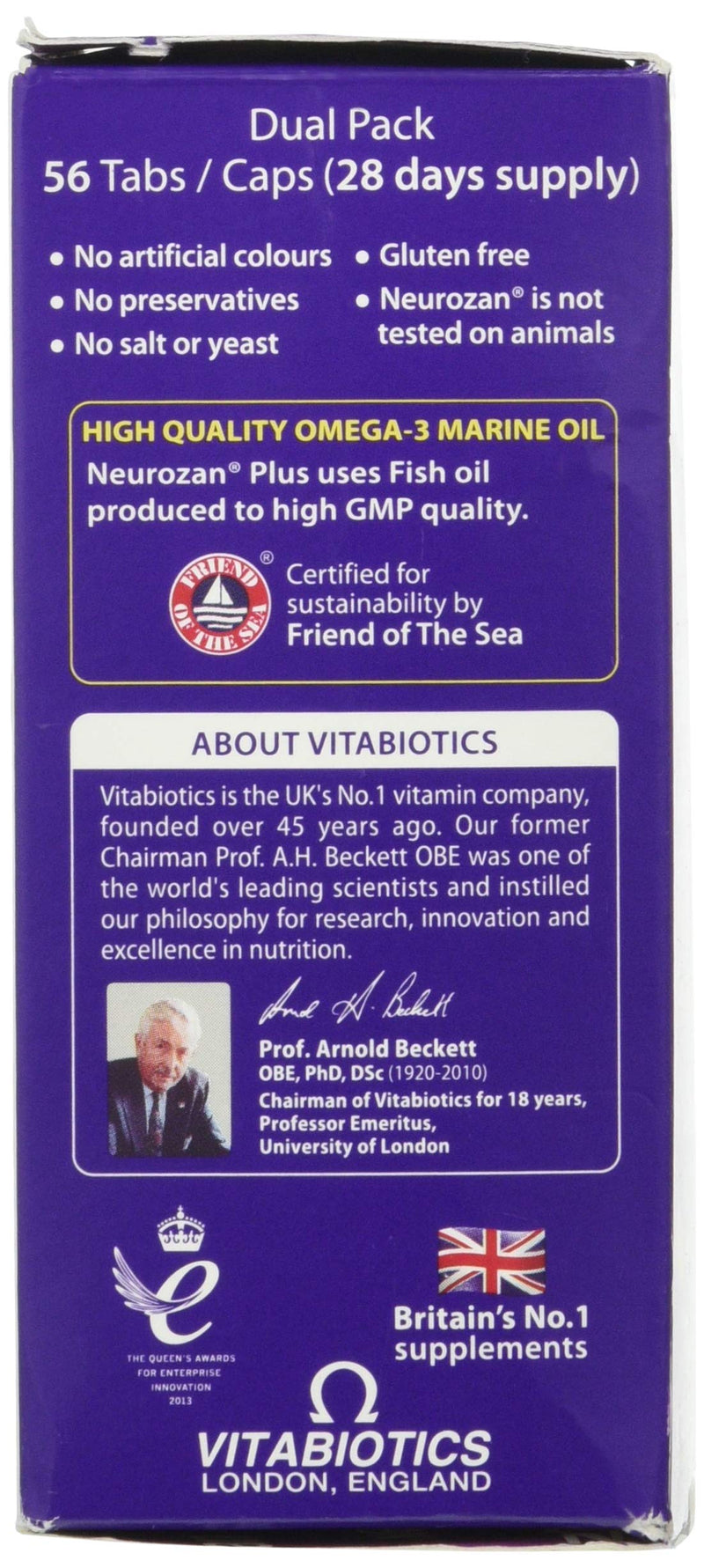 Neurozan Vitabiotics Plus Tablets 56 Capsules