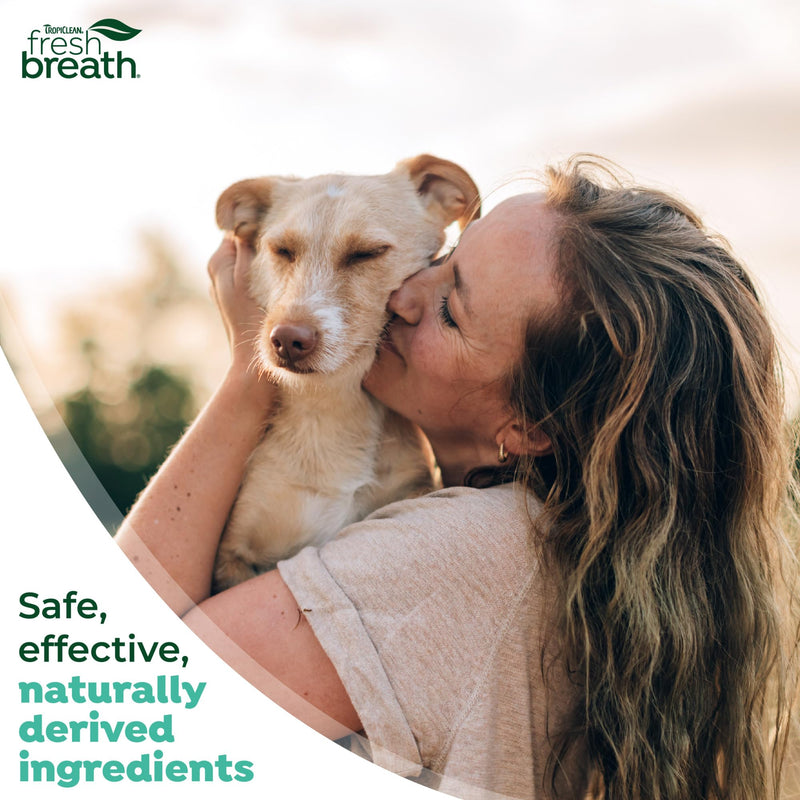 [Australia] - TropiClean Fresh Breath Oral Care Kit - Soft Bristle Finger Toothbrush - Dog Tooth Brushing Kit - Peanut Butter and Honey Flavor Dog Toothpaste 