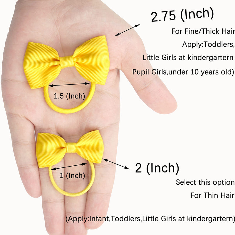 CÉLLOT Toddler Hair Ties 40pcs 2.75" Baby Girls Hair Bows Tie Baby Bows Elastics Rubber Ribbon Hair Bands Accessories for Baby Girls Kids Children 2.75inch-40pcs/Classic