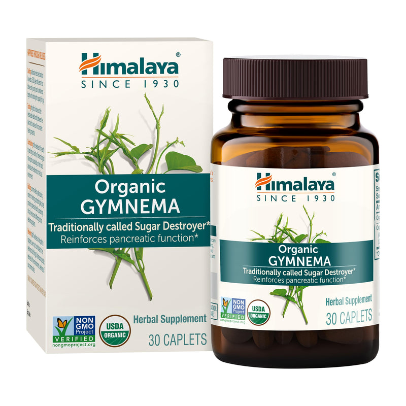 [Australia] - Himalaya Organic Gymnema Sylvestre ‚Äì Herbal Glucose Metabolism Support - USDA Organic, Non-GMO, Vegan, Gluten Free, Additive Free, 700 mg, 30 Caplets (Pack of 2) 