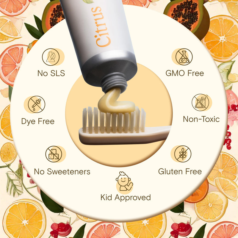 [Australia] - Revitin Toothpaste | Fluoride-Free Prebiotic Citrus Tooth Gel | No SLS, Gluten Free, Dye Free, GMO Free, No Sweeteners | Non-Toxic, Kid Approved 3.4 Ounce (Pack of 1) 