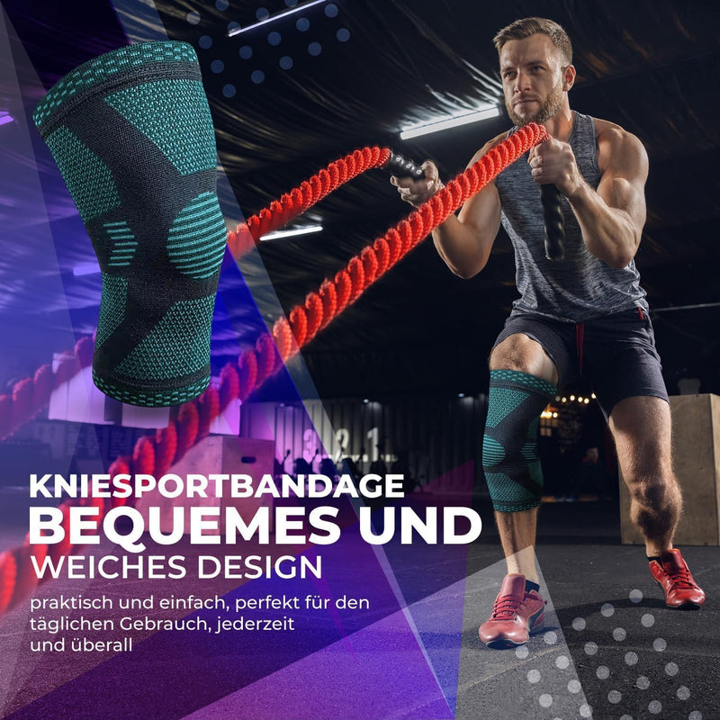 [Australia] - Omni Fit ® The new knee support (1 piece): Your second skin for pain-free movement and unsurpassed comfort! Maximum support without sweating - for a confident, active life. L Grey 