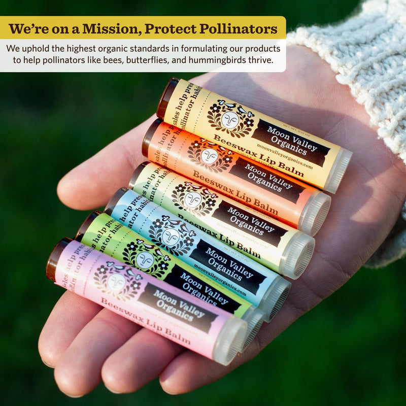 Moon Valley Organics Beeswax Lip Balm for Moisturizing Lips and Cuticles (SWEET HONEY, 1-Pack)