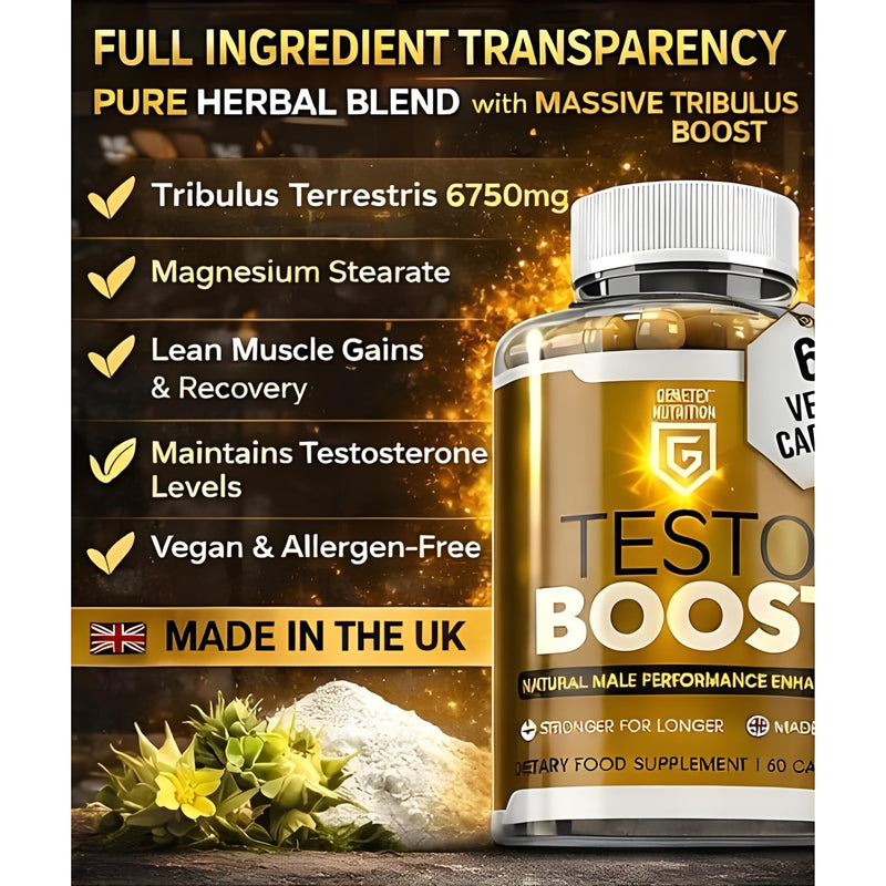 Extra Strong Pills for Men | Herbal Sex Pills to Boost Stamina, Libido & Energy | Natural Male Enhancing Supplement for Men's Performance & Prolonged Results | Food & Herbal Supplement | Made in UK 60