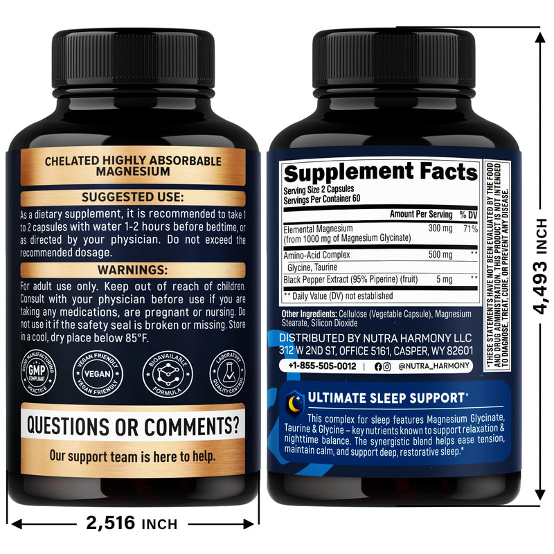 Iron & Magnesium Glycinate with Glycine Capsules