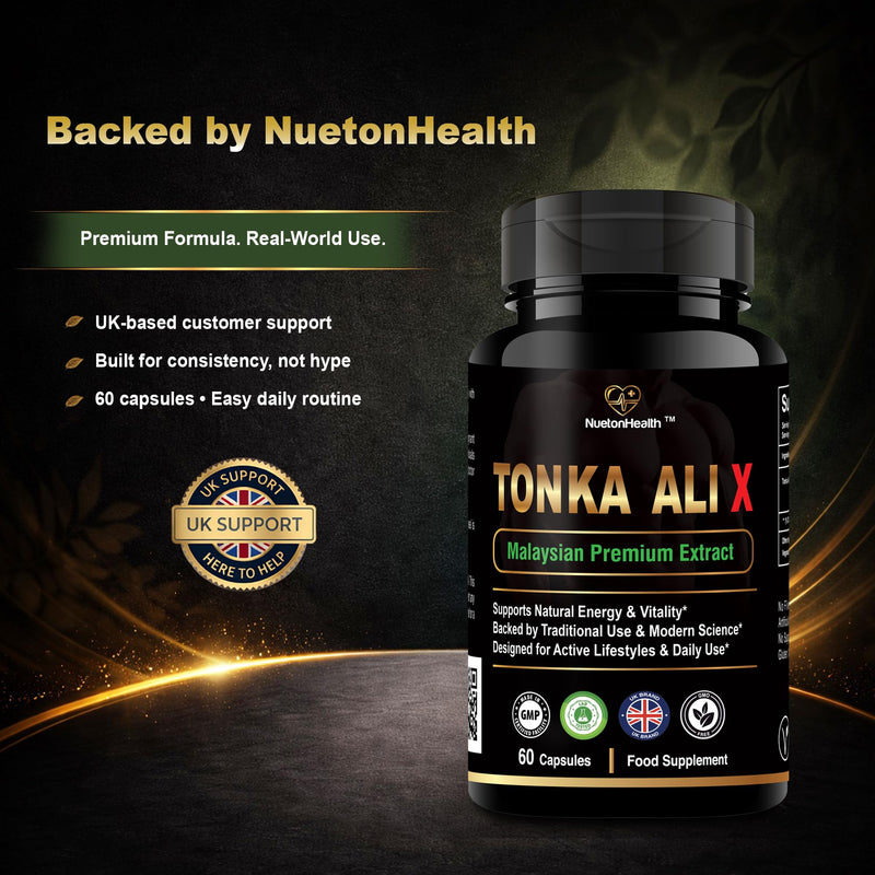 Tonka Ali X – Premium Malaysian Root Extract for Daily Energy & Wellness – Plant-Based Daily Support – 60 Vegan Capsules