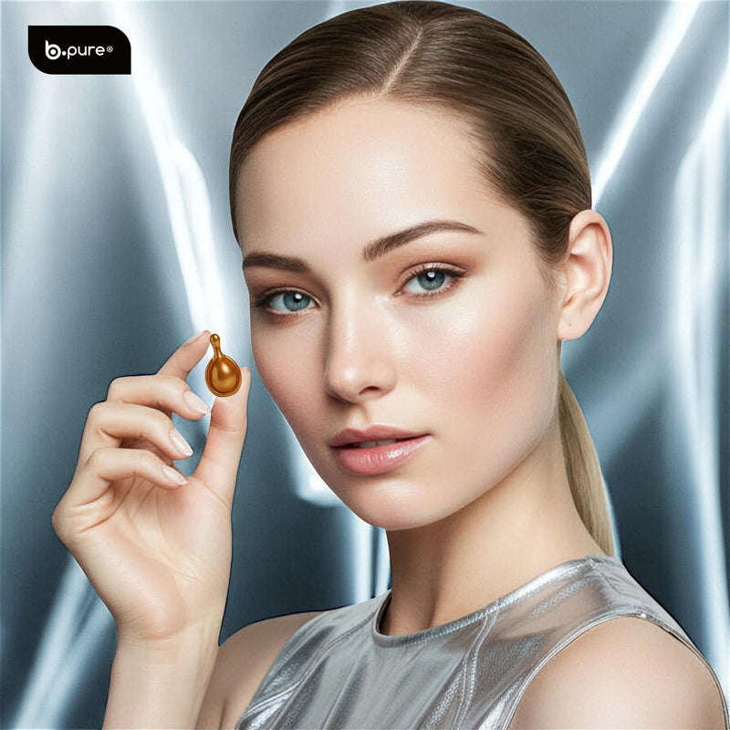 b.pure Vitamin C Concentrated Facial Serum Capsules | Even Complexion, Brightening, Firming, Anti-Aging | 40-Count Vitamin C - 40pk