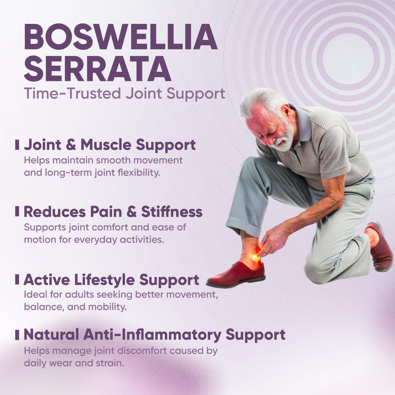 Vitaminnica Boswellia Serrata Capsules (2500mg 5:1 Extract)- 60 Vegan Capsules, 2 Months Supply, 85% Boswellic Acid, Indian Frankincense, Joint Support, Anti-Inflammatory