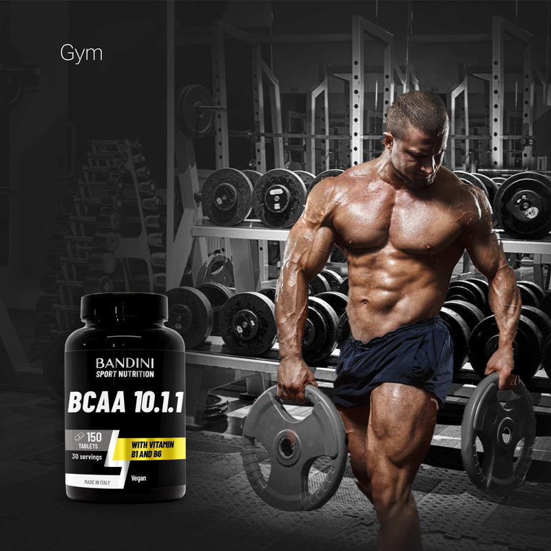 Bandini® BCAA 10.1.1 150 Tablets - Branched Chain Amino Acids 10:1:1 - Leucine, Isoleucine, Valine with Vitamin B1, B6-100% Vegan Lactose Free Aminoacids - Powerful Pre and Post Workout Supplement