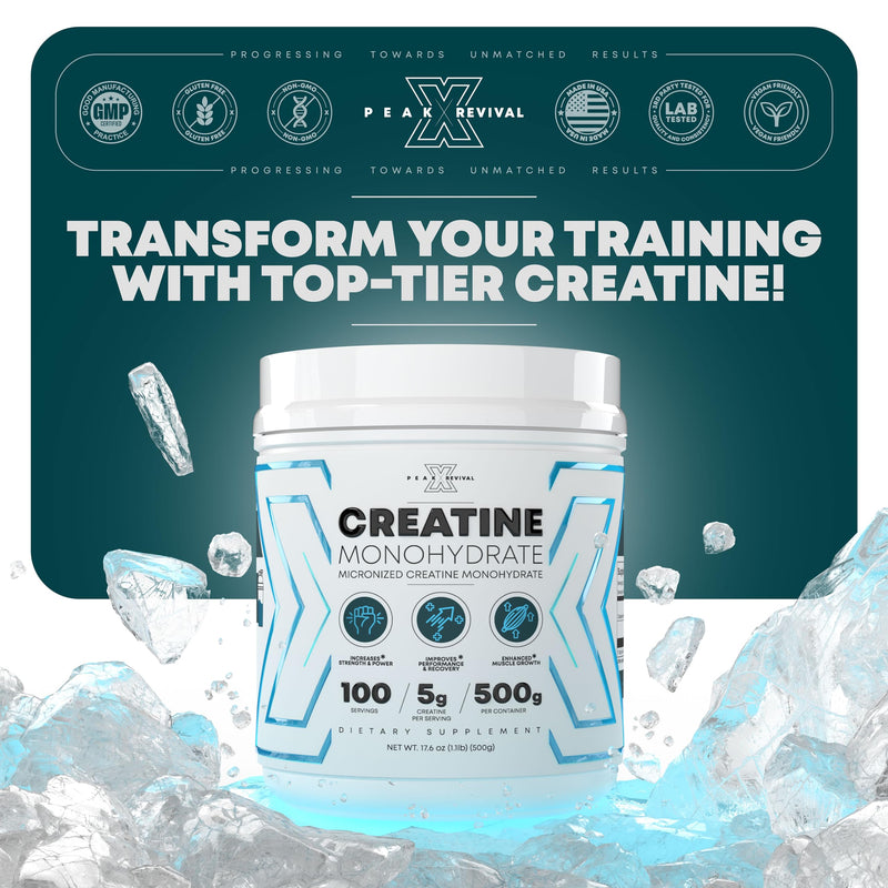 [Australia] - Performance Micronized Creatine Monohydrate Powder Supplement, 5000mg (5g), 100 Servings, Unflavored, Gluten Free, Non-GMO, Vegan 
