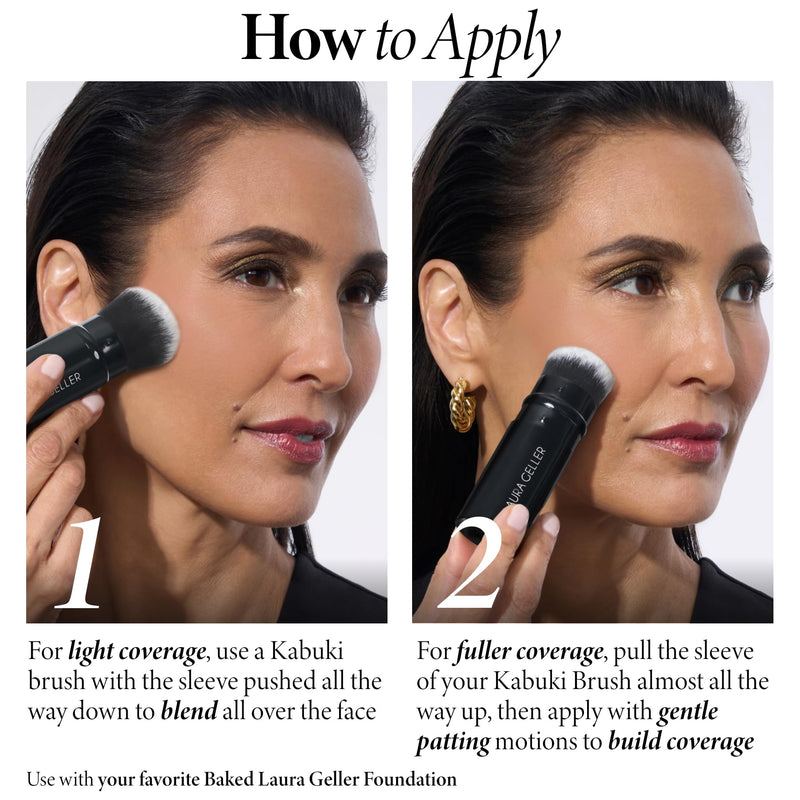 [Australia] - LAURA GELLER NEW YORK Laura's Must-Haves Kit 3pc: Baked Balance-n-Brighten Powder Foundation, Golden Medium + Spackle Skin Perfecting Makeup Primer, Hydrate + Airbrush Round Kabuki Brush 05 Golden Medium 